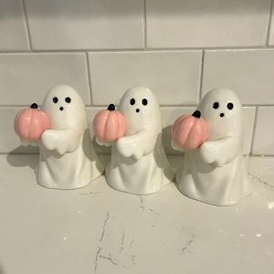 New Target Hyde and Eek Halloween Ceramic Ghost with Pink Pumpkin